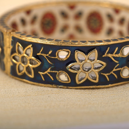 Nairaah Blue Enamelled Bangles