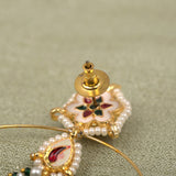Adara Ruby Drop Chandbali Earrings