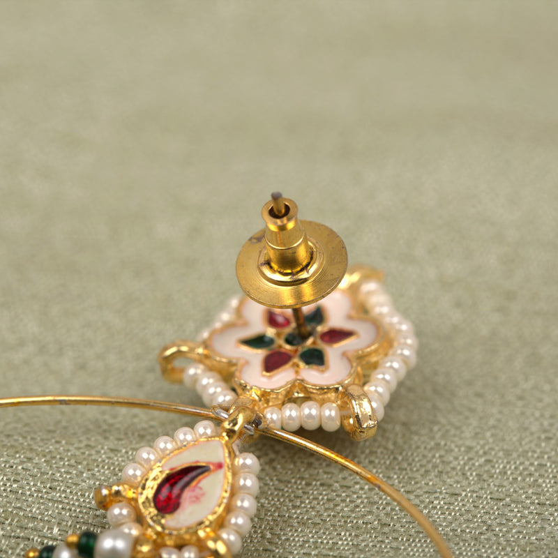 Adara Ruby Drop Chandbali Earrings