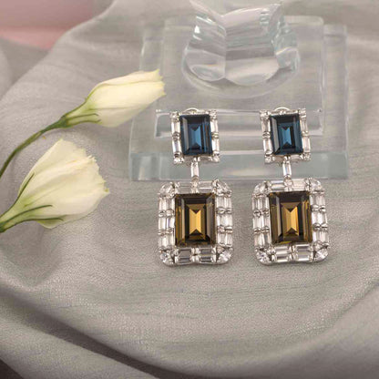 Champagne Swarovski Crystal Earrings