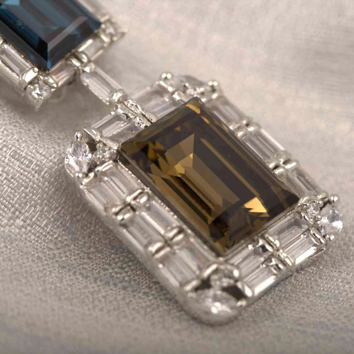 Champagne Swarovski Crystal Earrings