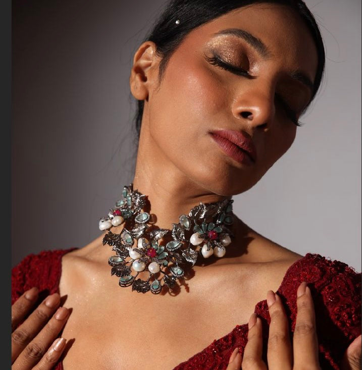 Flower Baroque Necklace Set