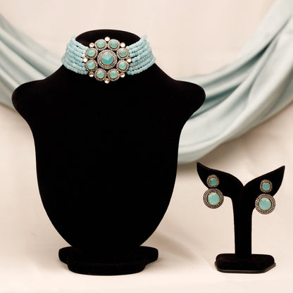 Victorian Choker Set With Earrings