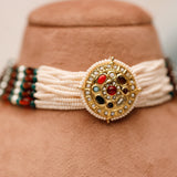 Multicoloured Choker Necklace Set