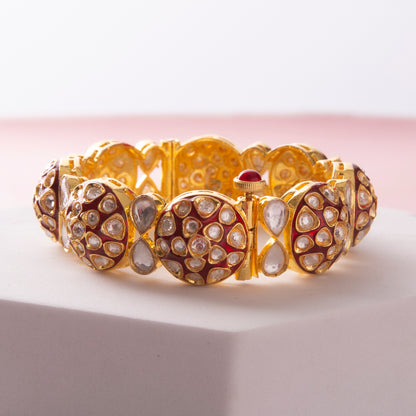 Enamel Work Kundan Openable Bangle