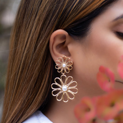 Aviva Flower Modern Earrings