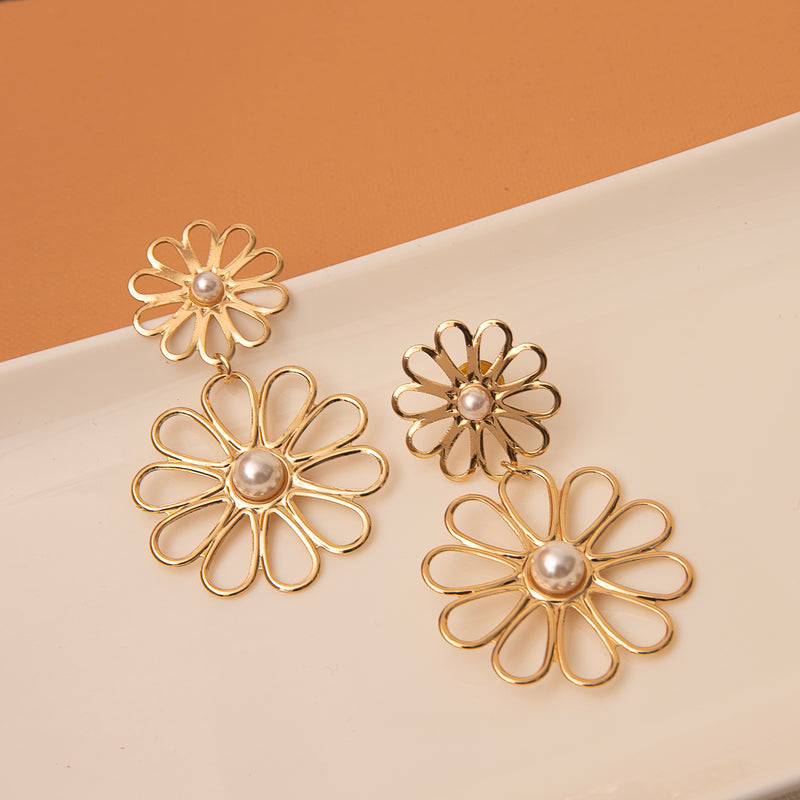 Aviva Flower Modern Earrings