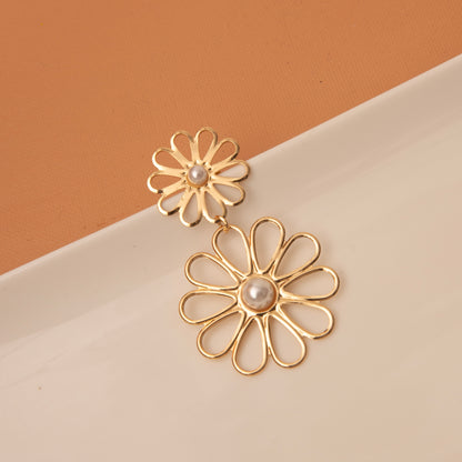 Aviva Flower Modern Earrings