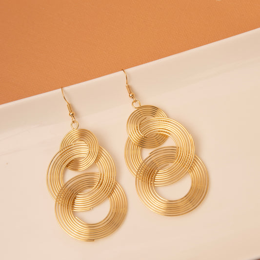 Hoop Style Spiral Earrings