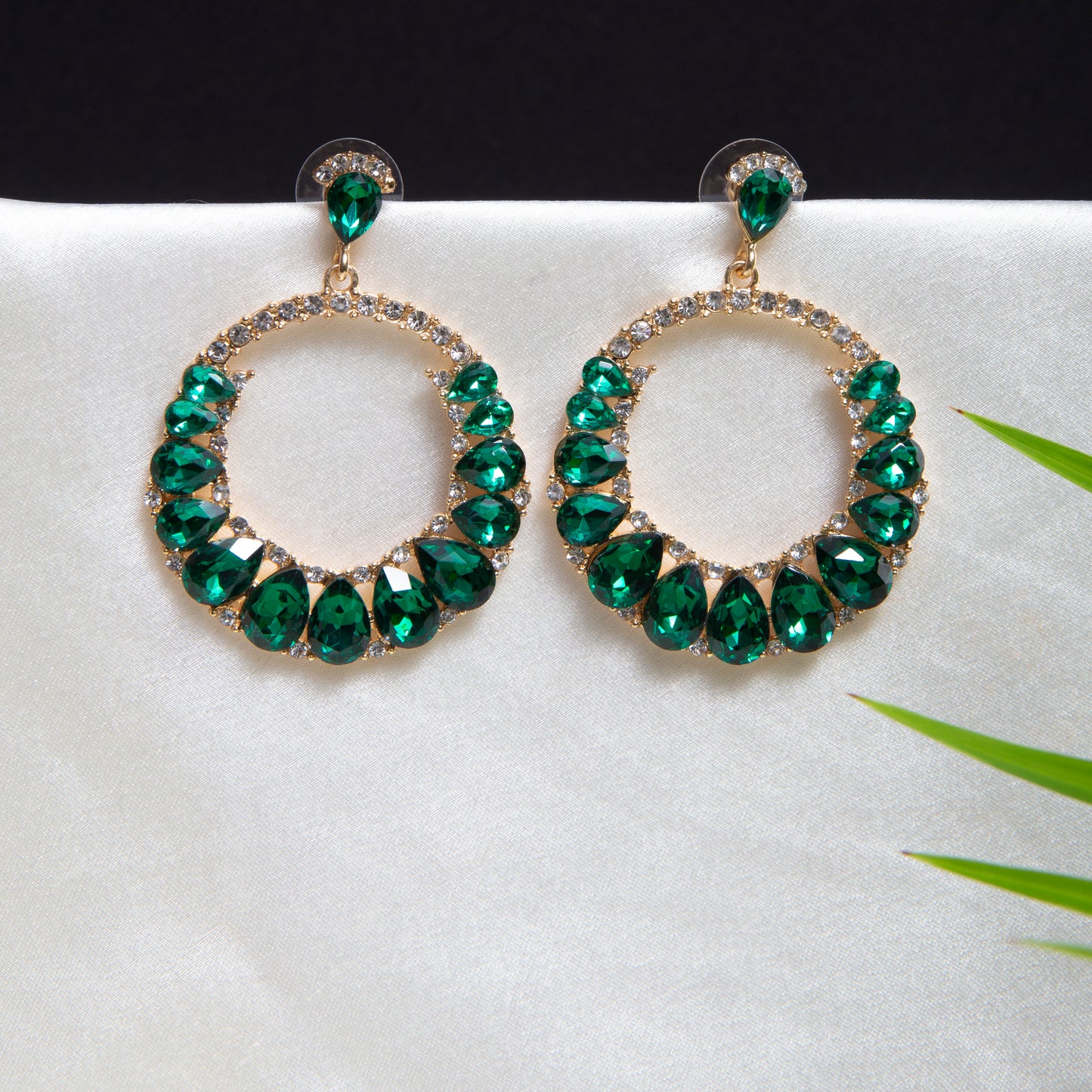 Blingy Green Earrings