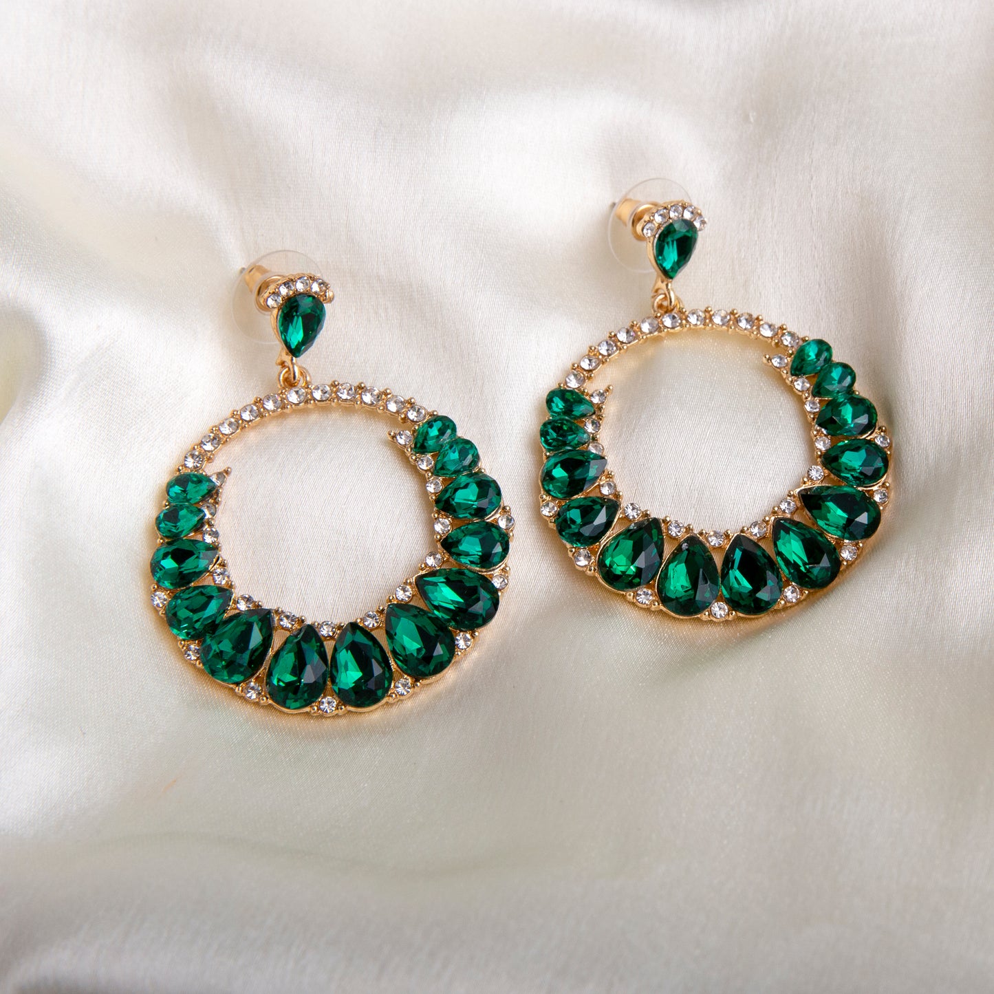 Blingy Green Earrings