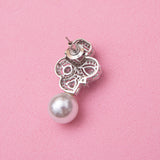 Pearl Drop CZ Earrings