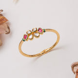 Gold Toned Ruby Kundan Bracelet