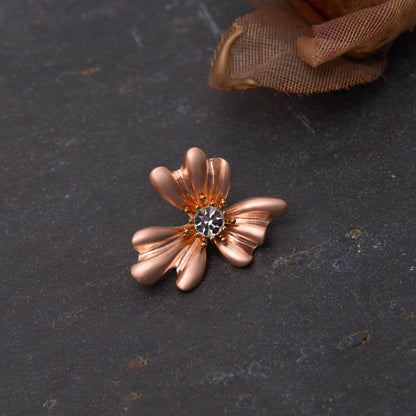 Rosegold Flower Stud Earrings