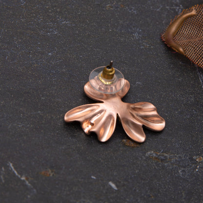 Rosegold Flower Stud Earrings