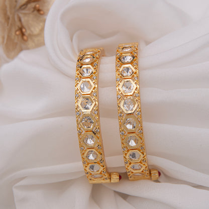 Glass Kundan Bangles