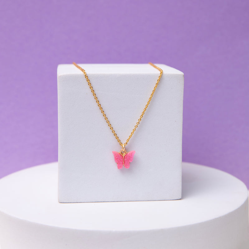 Pink Butterfly Chain