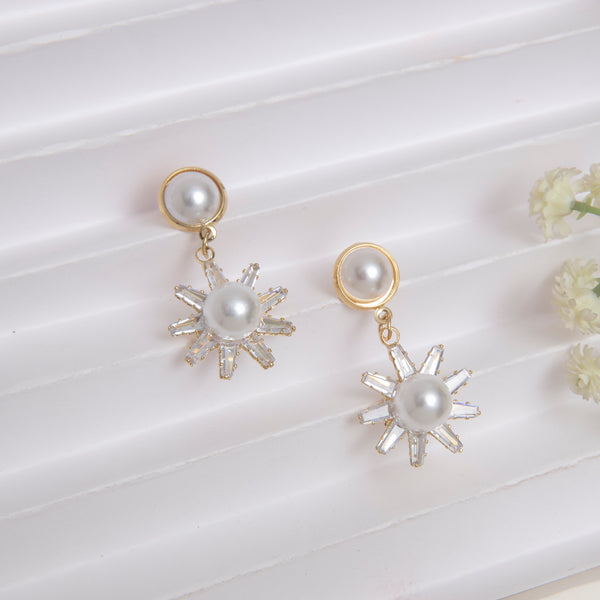 Pearl Petal Earrings