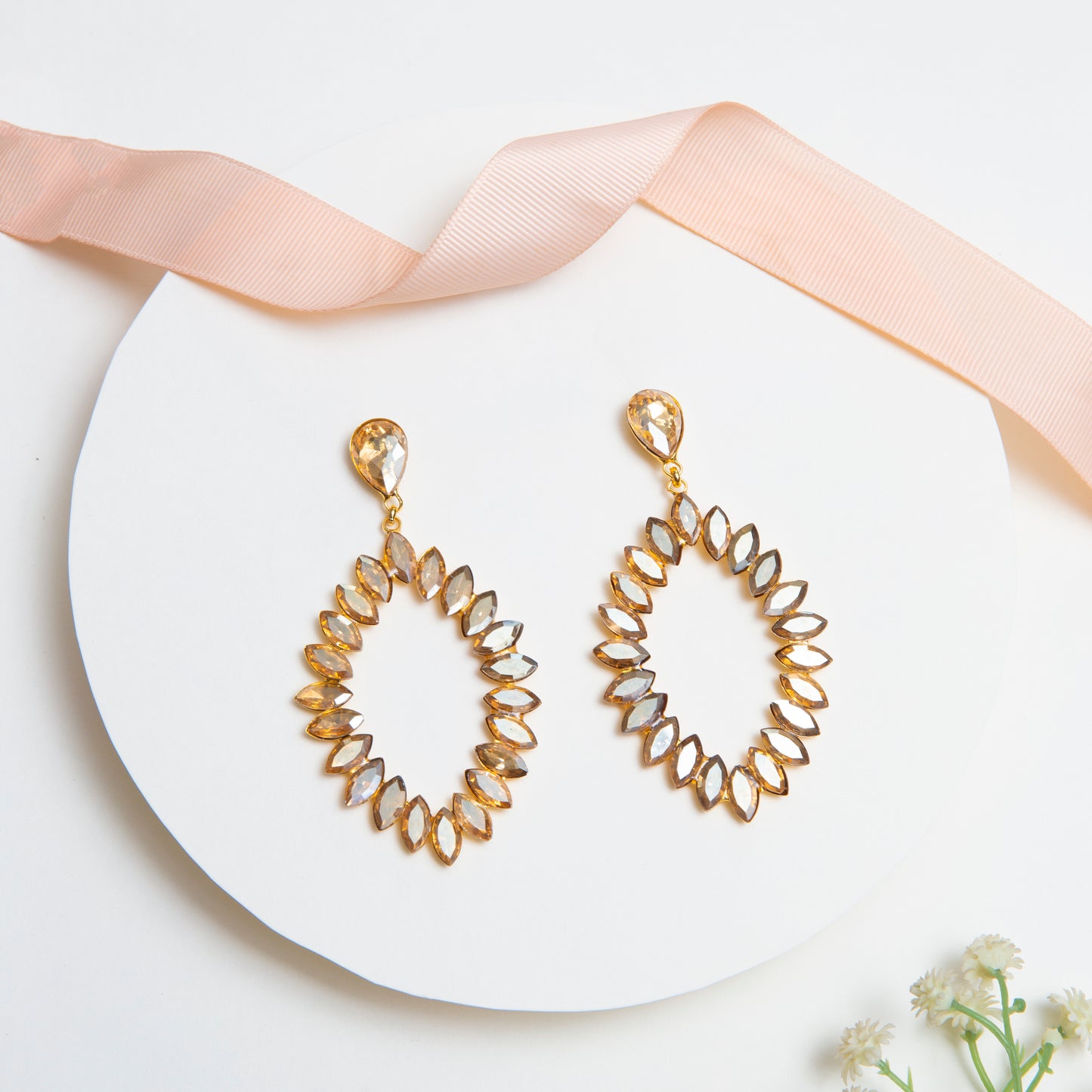 Champagne Crystal Earrings