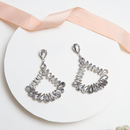 Grey Crystal Earrings