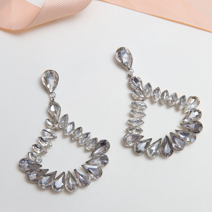 Grey Crystal Earrings