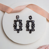 Black Crystal Party Earrings