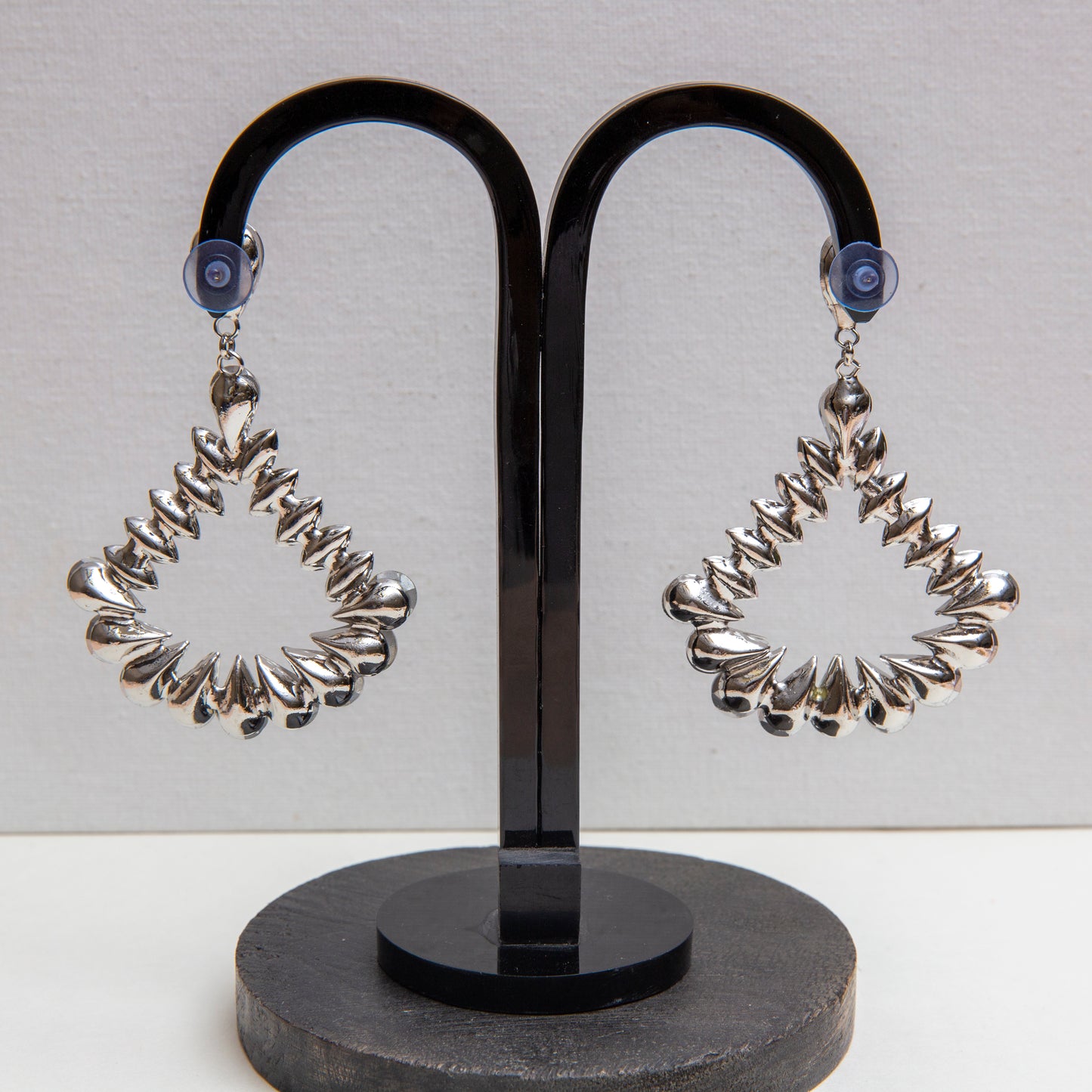 Grey Crystal Earrings