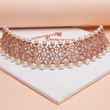 Rosegold Choker Necklace Set