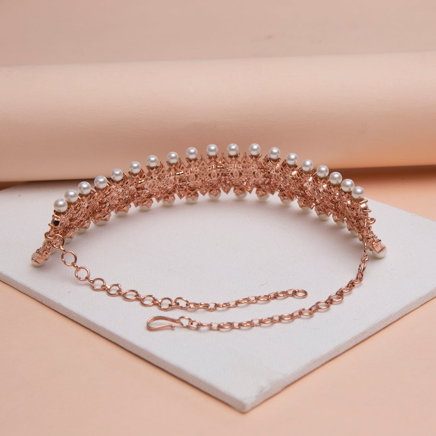 Rosegold Choker Necklace Set