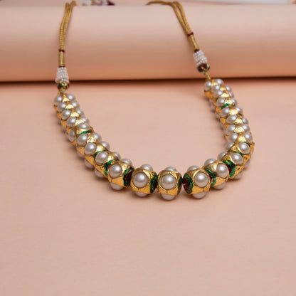 Rishika Pearl and Gold Necklace Set