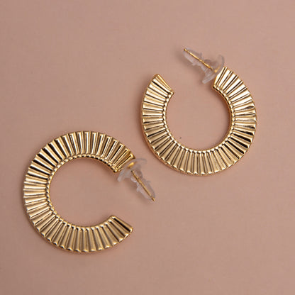 Striped Hoop Earrings