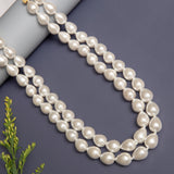 Double Line Pearl Necklace Set
