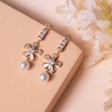 Combo Of Baguette and Pearl earrings
