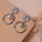 Combo Of Baguette and Pearl earrings