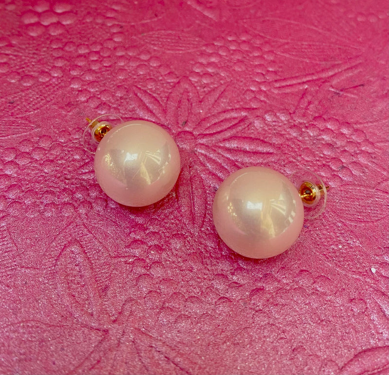 Rosegold Colour 16mm Pearl Studs