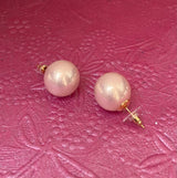 Rosegold Colour 16mm Pearl Studs