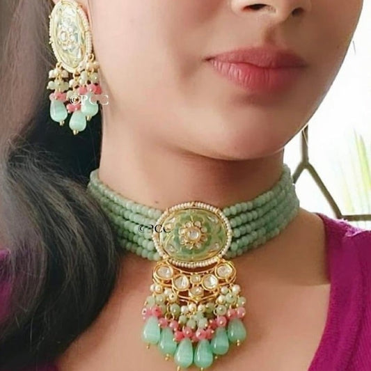 Fizaa Choker Necklace Set