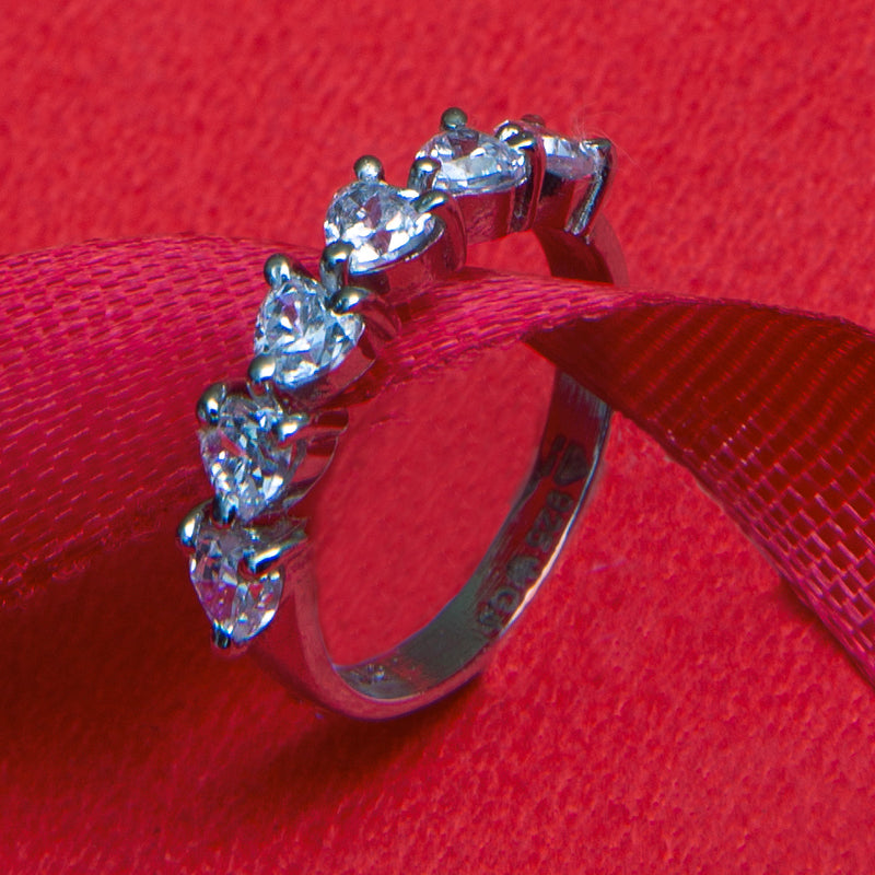 Valentine's Day Special Sterling Silver Heart Shaped Ring