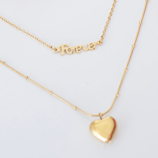 Valentine's Day Special Heart Shaped Layered Chain