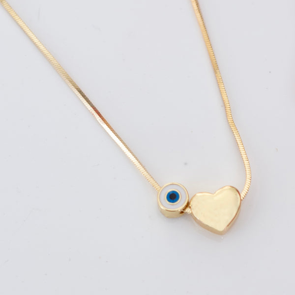 Valentine's Day Special Evil Eye Heart Chain