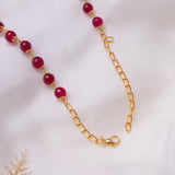 Red and White Clustered Necklace