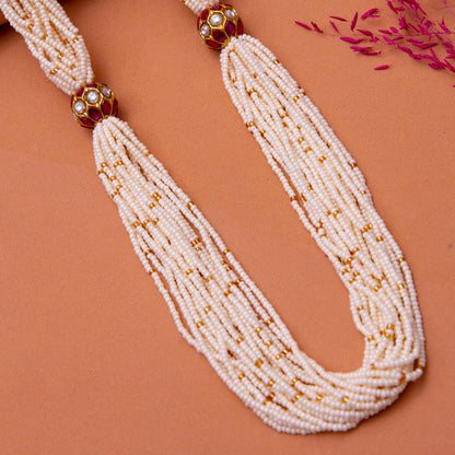 Shambhvi White and Gold Necklace