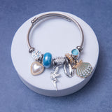 Blue Beads Fairy Charms Bracelet