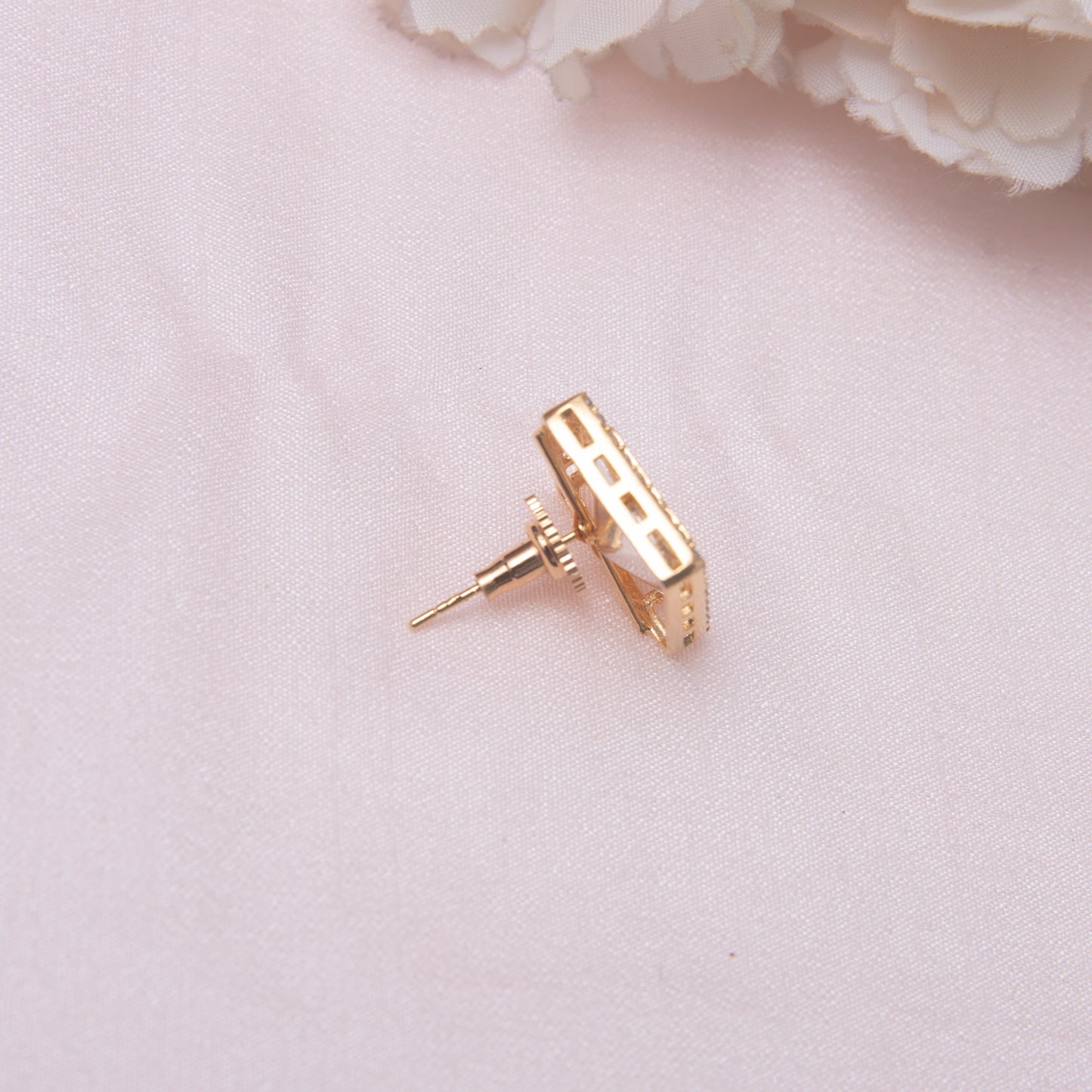 Princess Cut Polki Stud Earrings