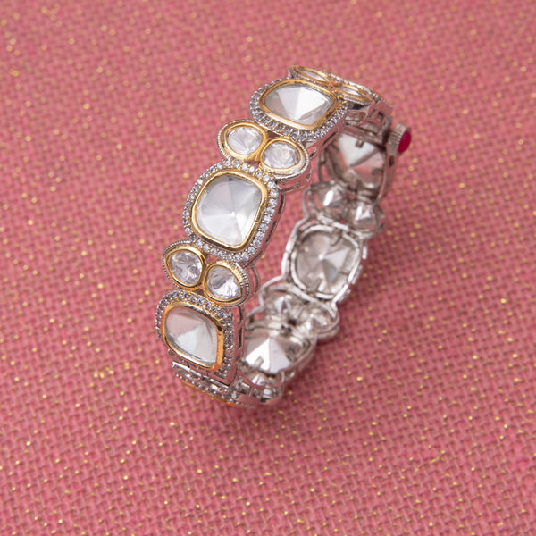 Round Polki Studded Bangle cum Bracelet